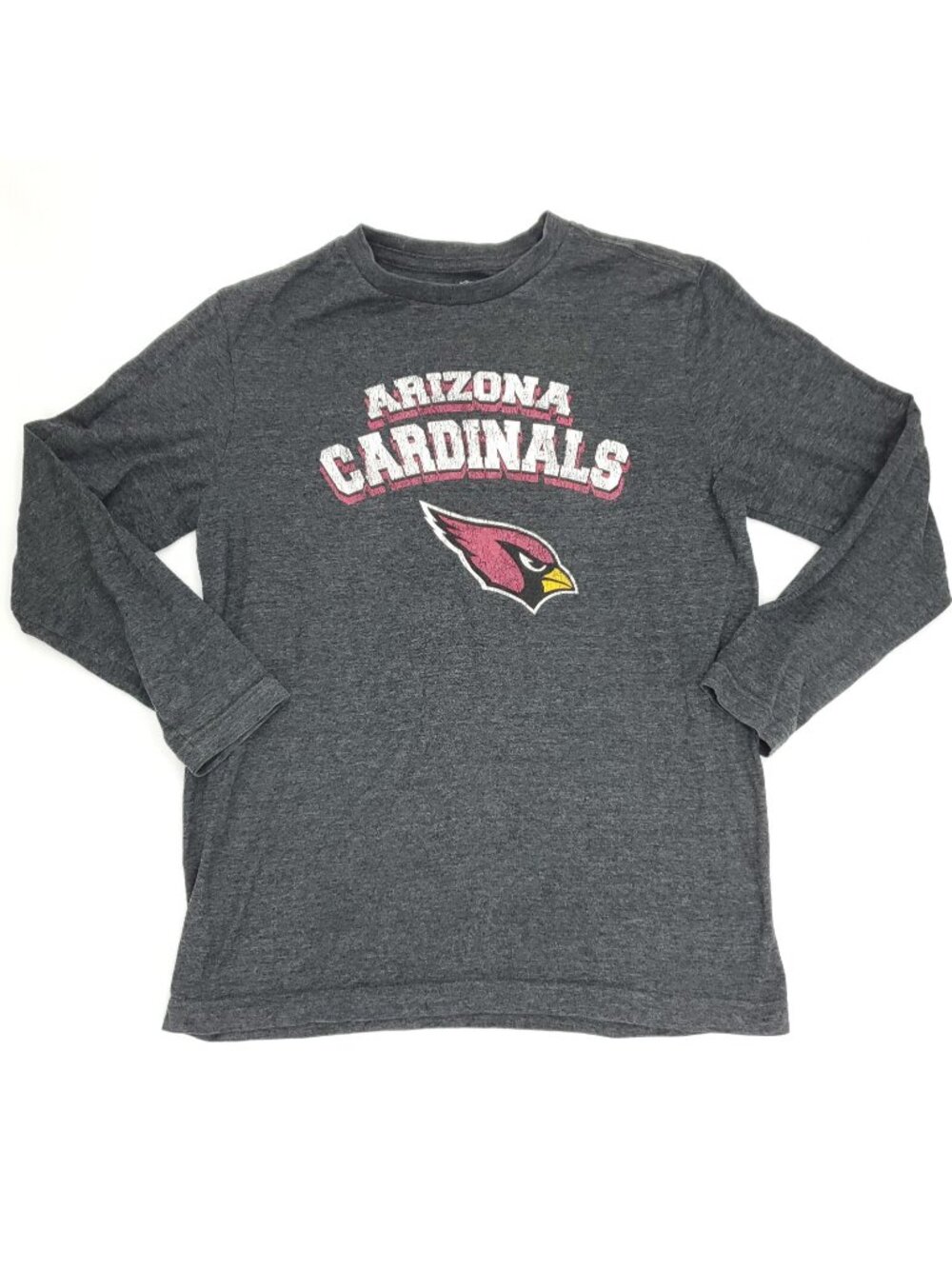 Arizona Cardinals T-shirt Boys Youth XL 14/16 Heathered Gray NFL Long Sleeve
